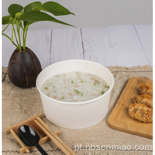 Tigela de sopa de papel de grau alimentício de boa venda e ecologicamente correta